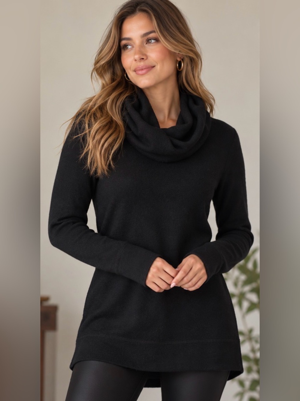 Merona Black Cowl Neck Sweater
